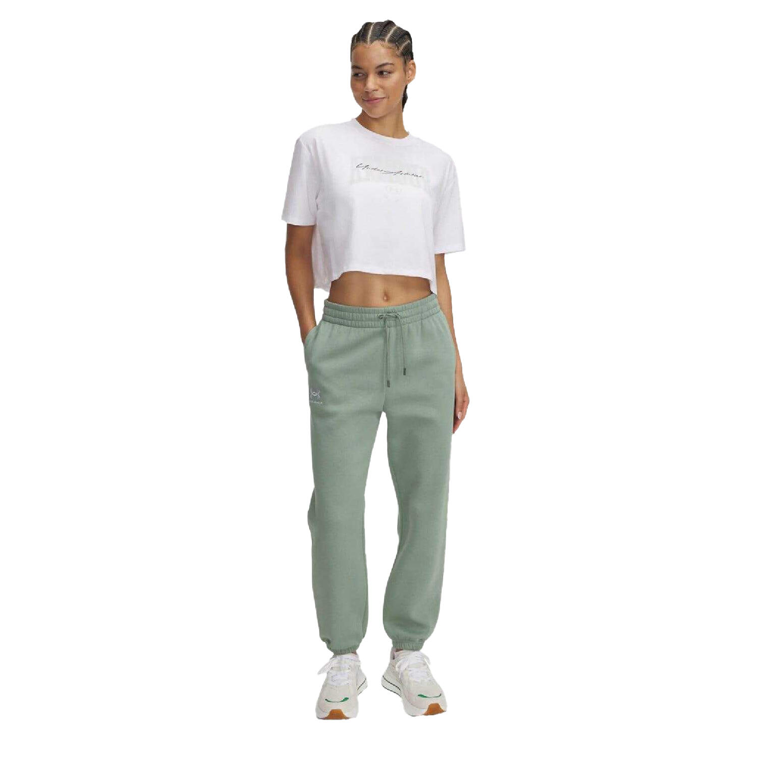 Pantaloni Da Jogging Icona Donna Under Armour Verde 3/3