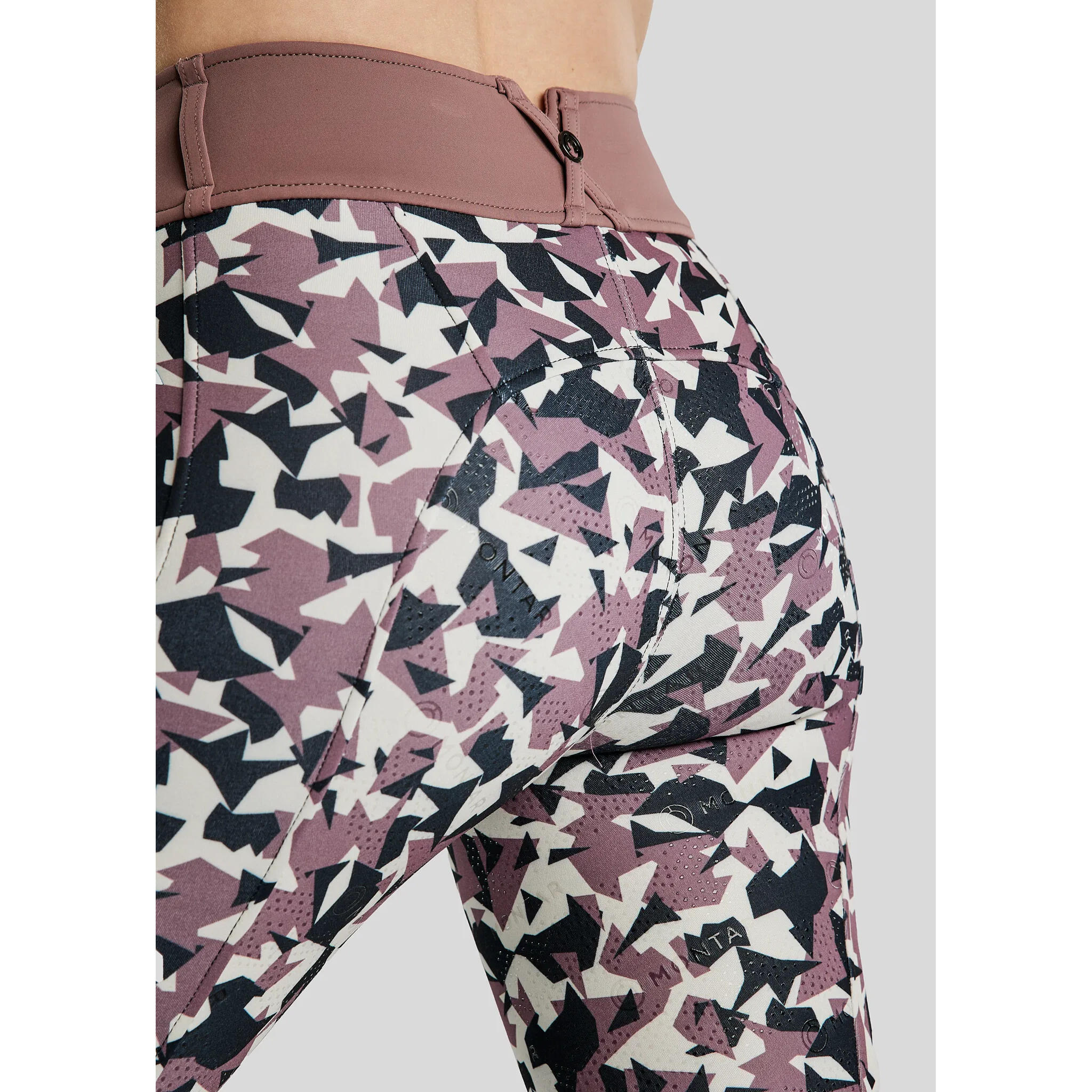 Leggings da equitazione full grip da donna Montar Cami 5/6