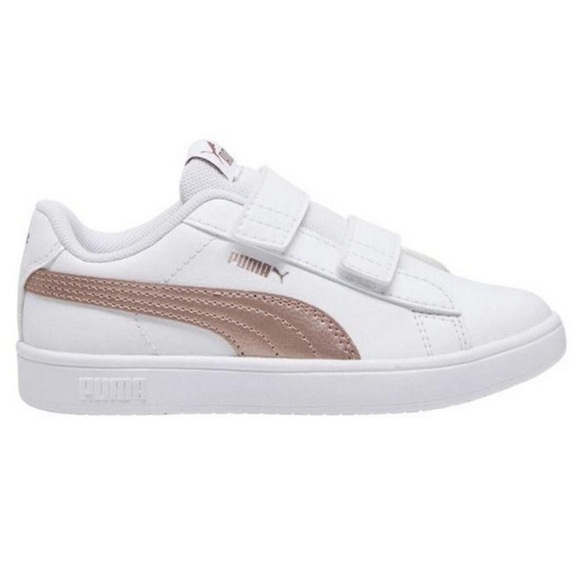 Scarpe Sportive Pelle Ecologica Bambini Puma Rickie Classic V PS Bianco 3/7