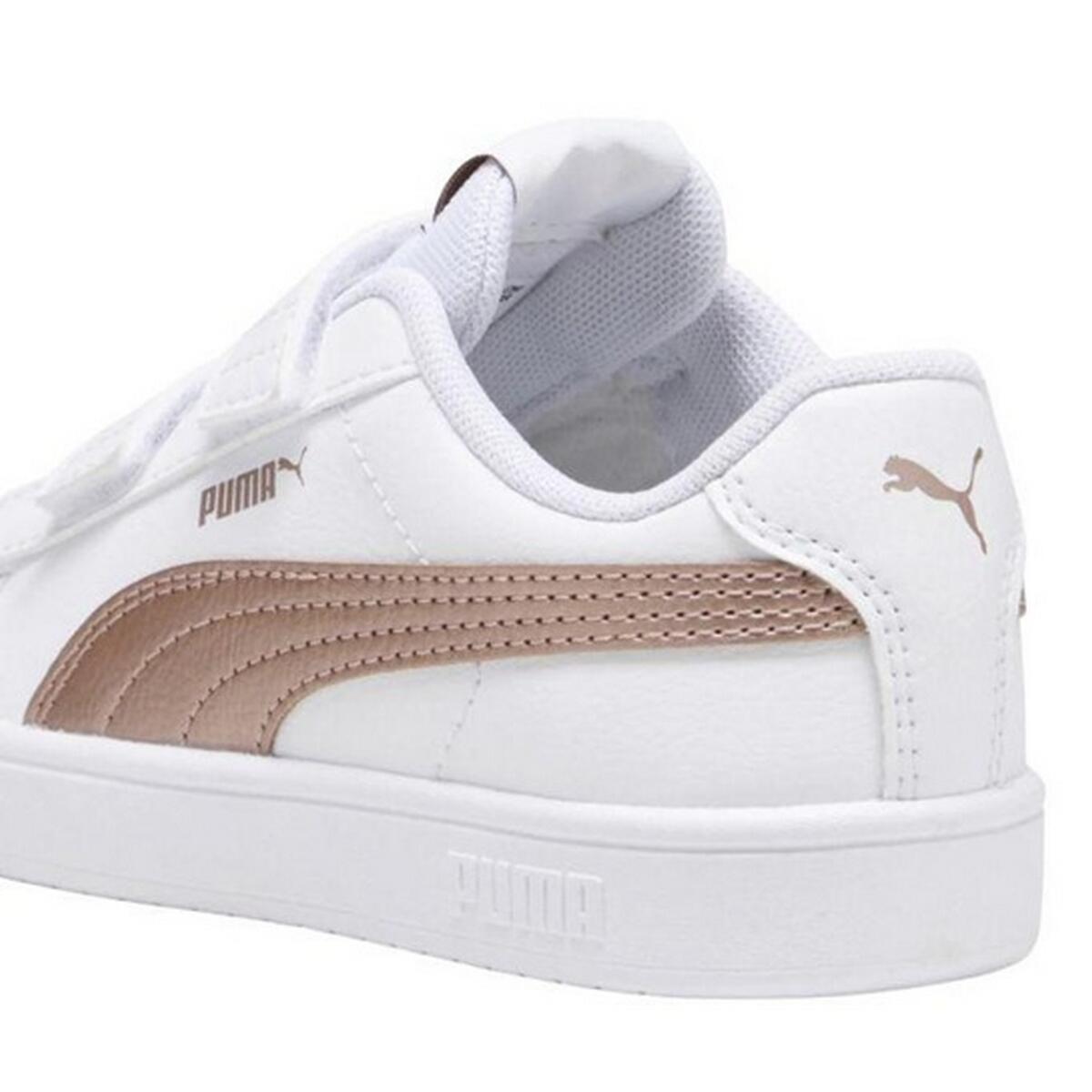 Scarpe Sportive Pelle Ecologica Bambini Puma Rickie Classic V PS Bianco 2/7