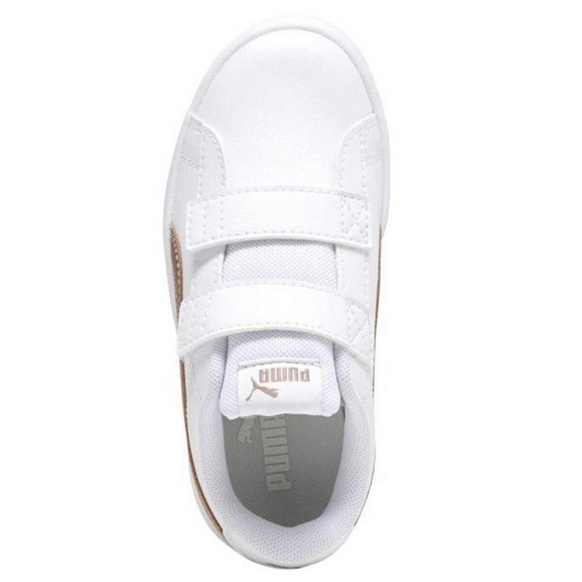 Scarpe Sportive Pelle Ecologica Bambini Puma Rickie Classic V PS Bianco 4/7