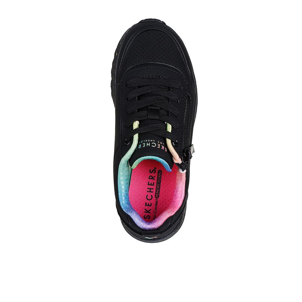 Sapatilhas Skechers Menina Uno Lite Preto 3/4