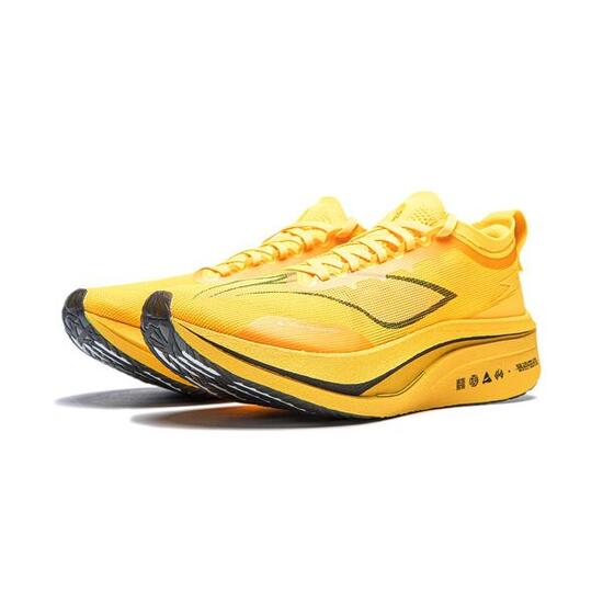 Zapatilla de running unisex de competición Feidian 4 Elite, color amarillo neón