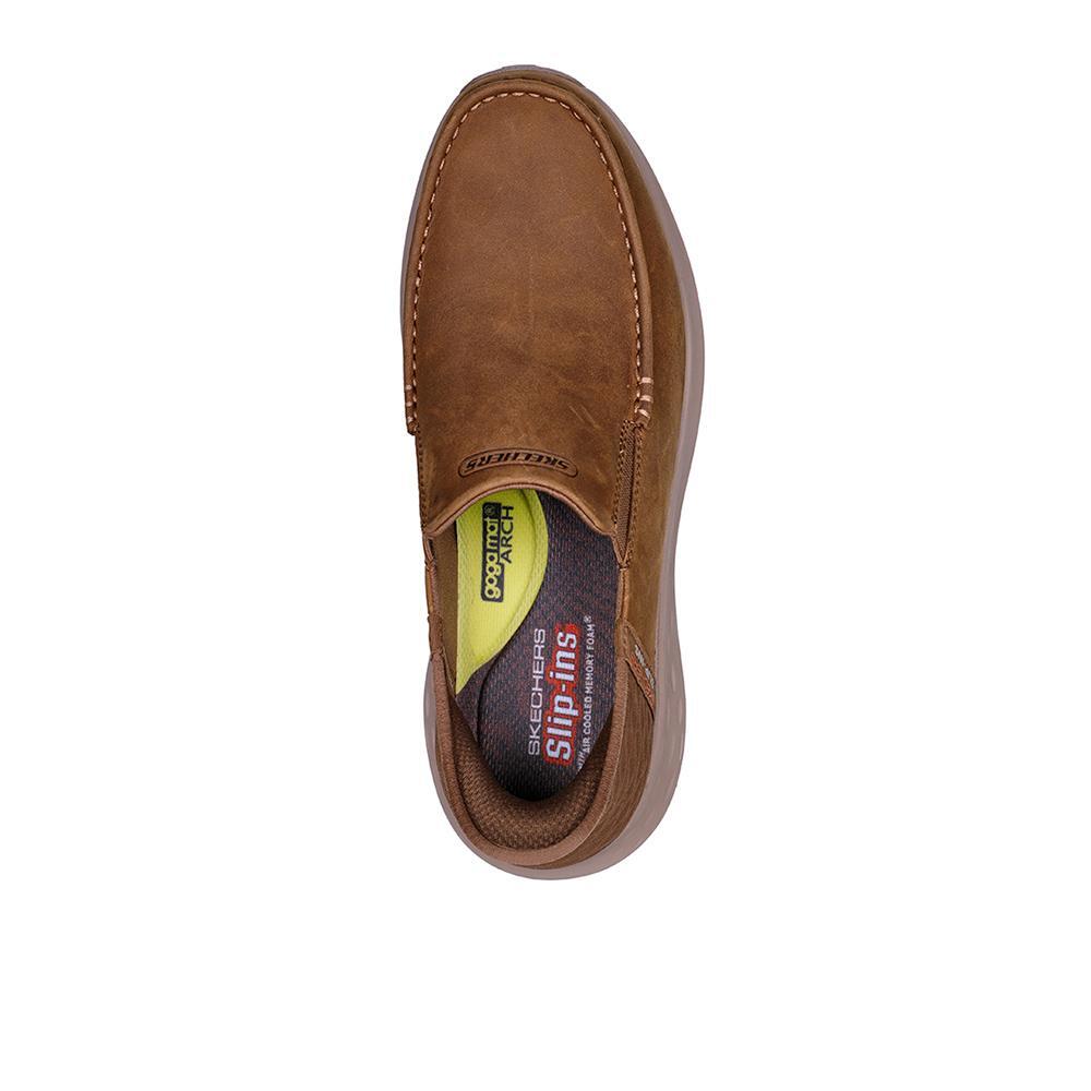 CONFORTABLE MOCASsans  HOMME Skechers Slip-ins Parson - Oswin CUIR Cuero 3/5