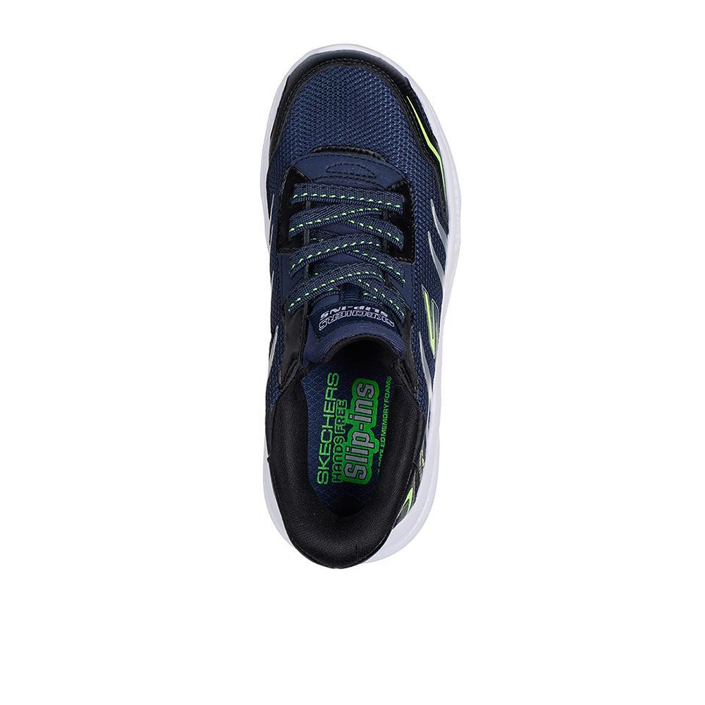 Zapatillas Skechers Niño Meteor-Lights - Brisk-Beams Azul Marino 3/4