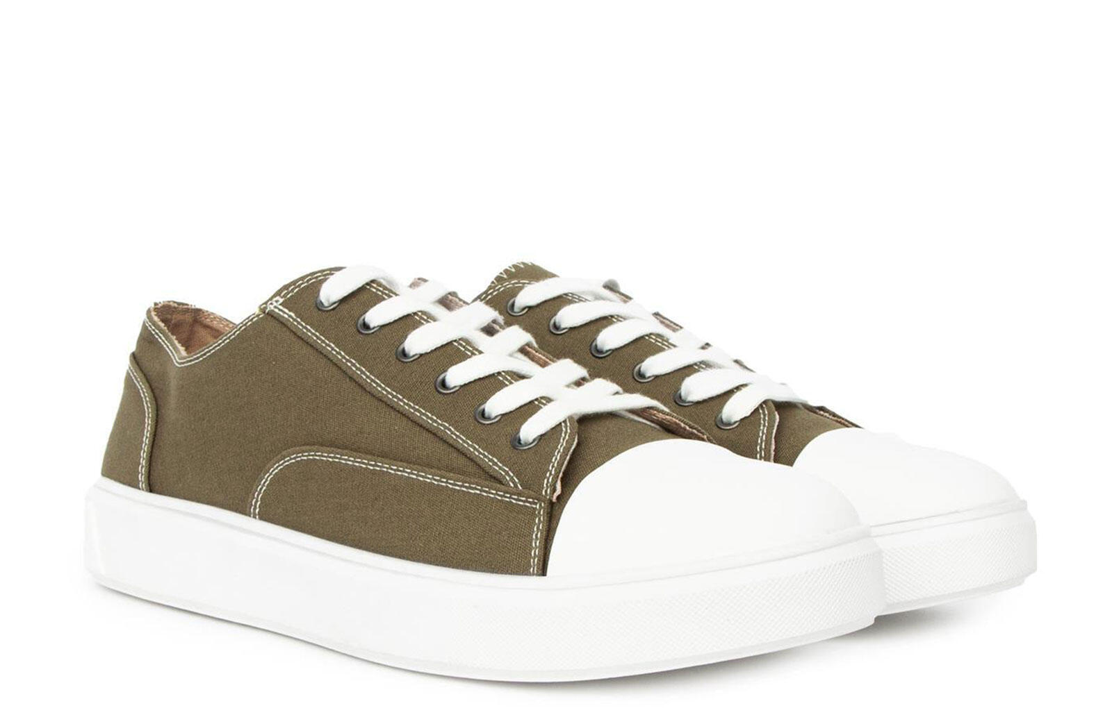 Duck And Cover Nesta Men's Trainers Green Canvas