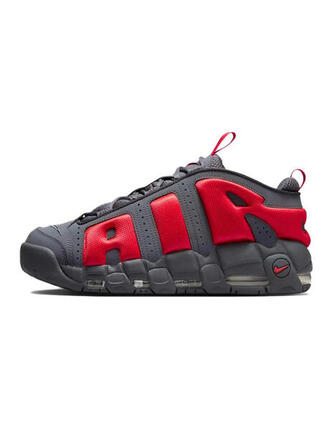 Nike Air More Uptempo Low Dark Grey Light Crimson