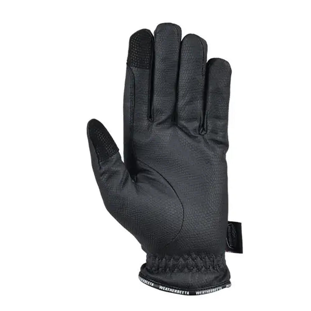 Adulto Unisex HeatTec Guanti Da Equitazione Weatherbeeta Heat-Tec Nero 2/2