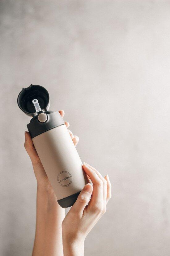 Thermocup avec paille 885ml Cream Beige 3/5