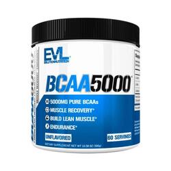 EVL Nutrition BCAA 5000 - Unflavored (60 serv) Standard - Acides aminés - BCAA