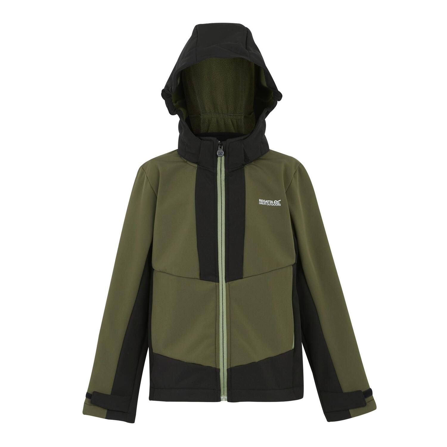 REGATTA Childrens/Kids Haydenbury Waterproof Soft Shell Jacket (Olive Night/Black)