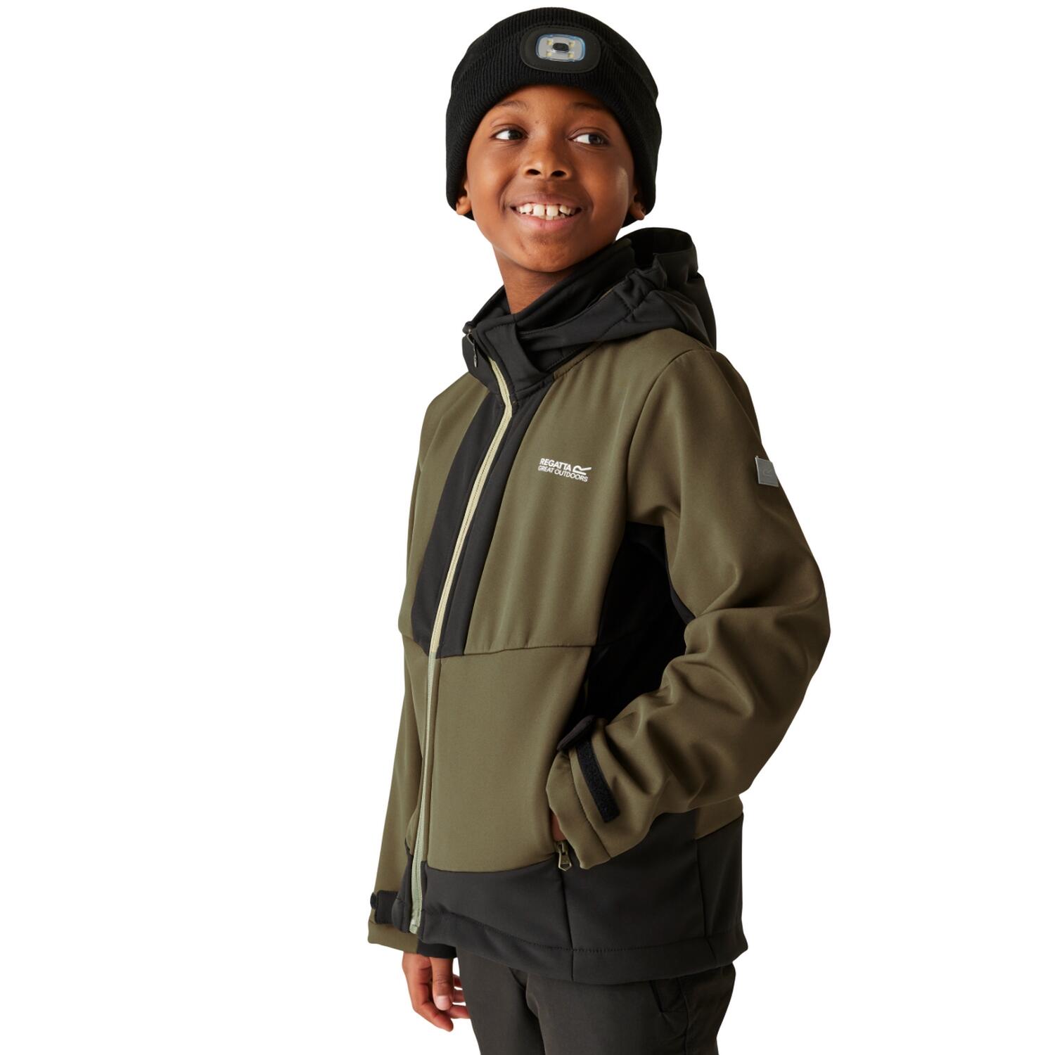 Casaco Soft Shell Impermeável Haydenbury Criança (Verde Azeitona Noite / Preto) 4/5