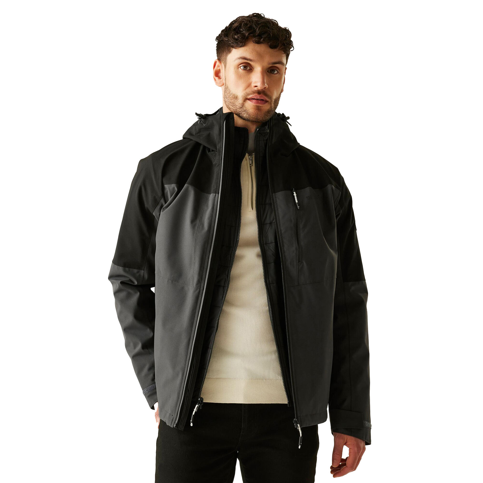 Veste 3en1 WENTWOOD Homme (Cendre / Noir) 4/5