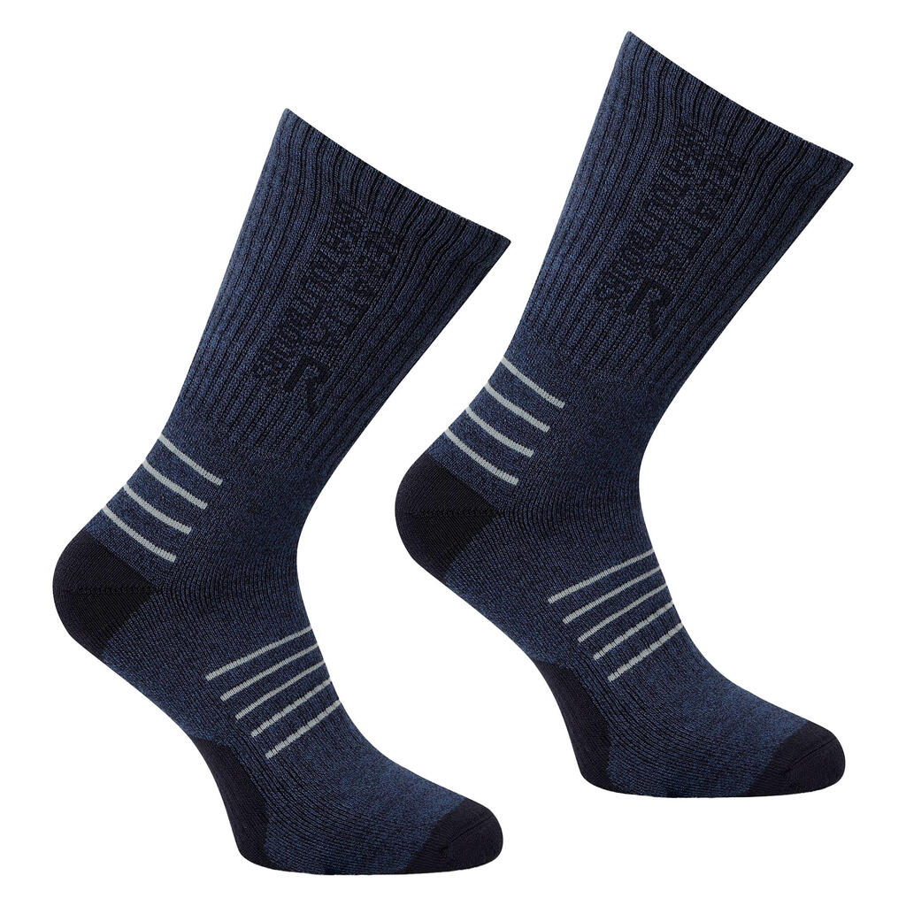 Mens Bamboo Crew Socks (Navy/Dark Steel)