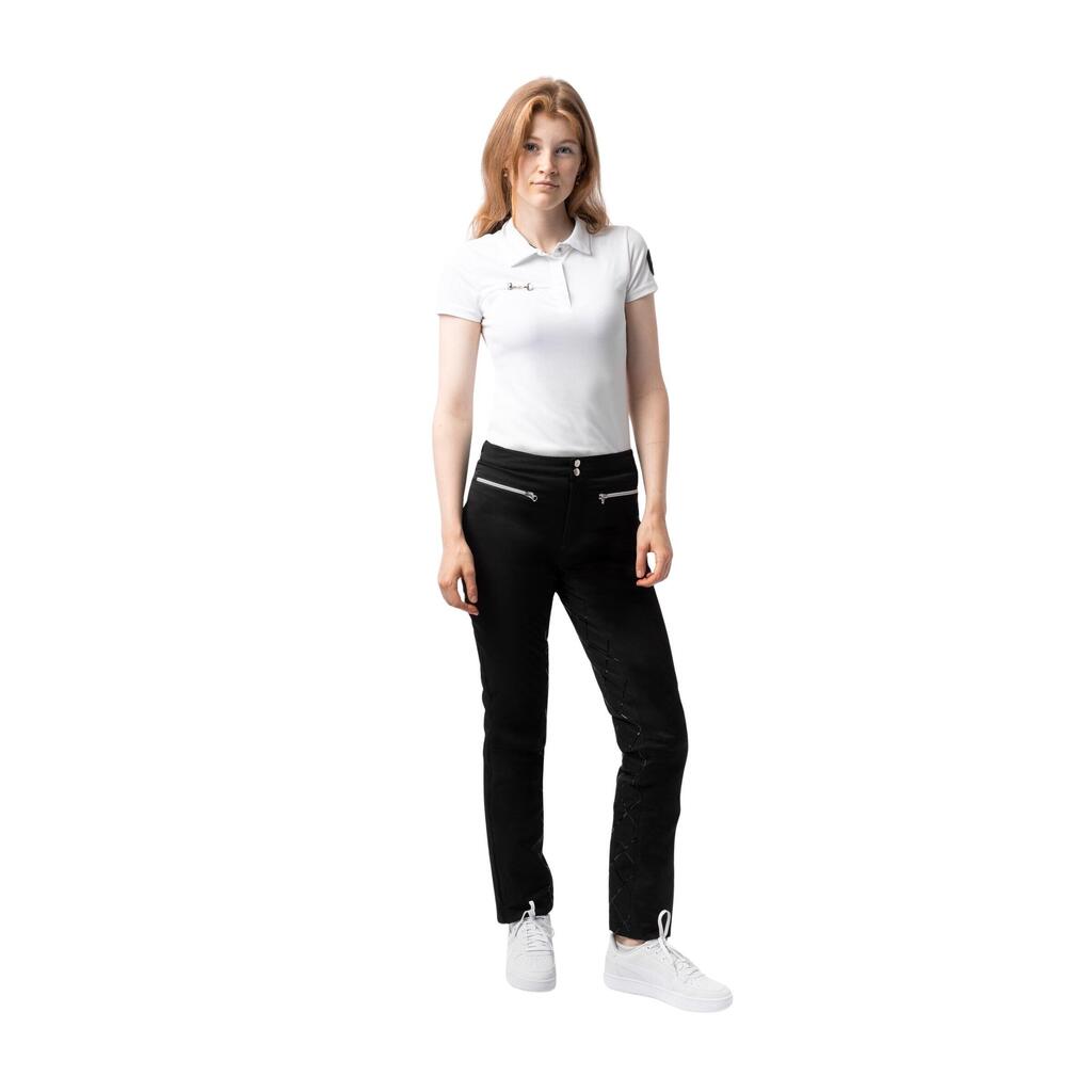 Women's full grip print riding pants Horze Adeline