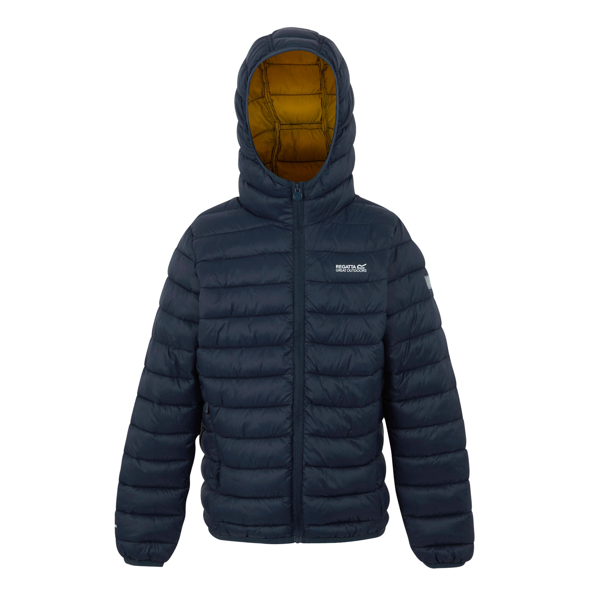 REGATTA Childrens/Kids Marizion Hooded Padded Jacket (Navy/Gold)