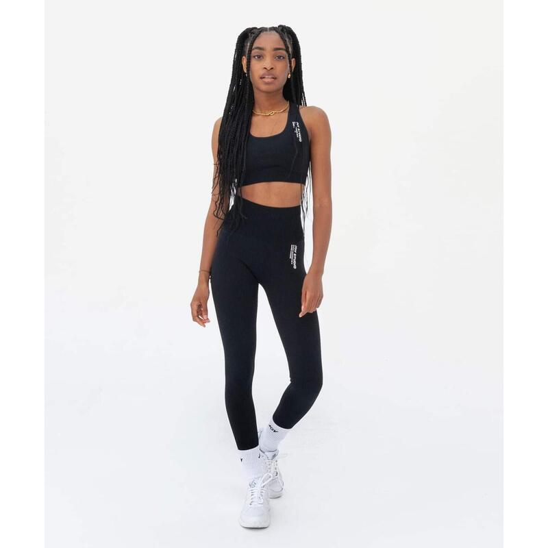 Leggings de Fitness Cintura Subida Mulher Super Strong - Preto