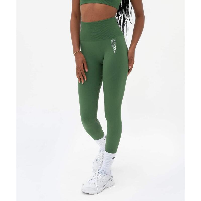 Leggings sportivi modellanti seamless in DryMove™ - Verde scuro - DONNA