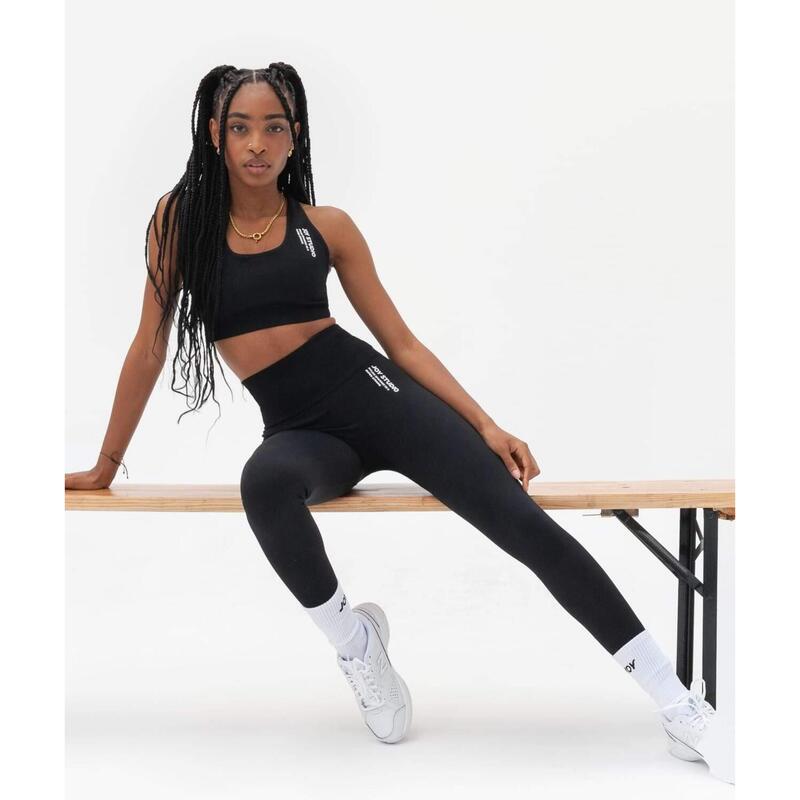Leggings Modellanti Donna Fitness Super Strong - Nero