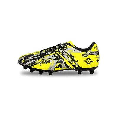 Nivia storm voetbalschoenen geel 45 eu | tpu zool & waterbestendig