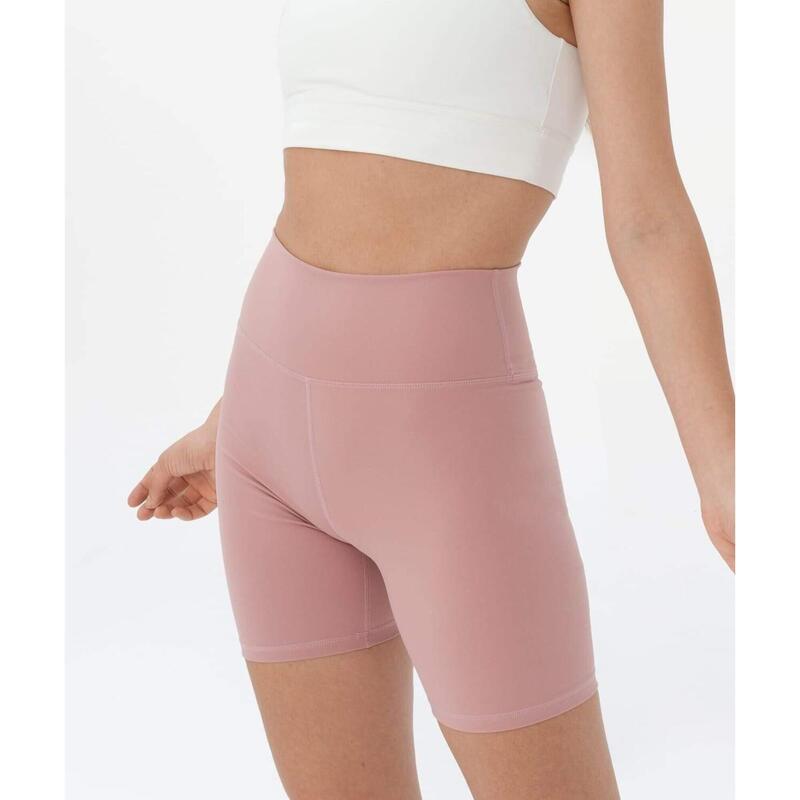 Pantaloncini A Vita Alta Donna Fitness Soft Touch - Rosa