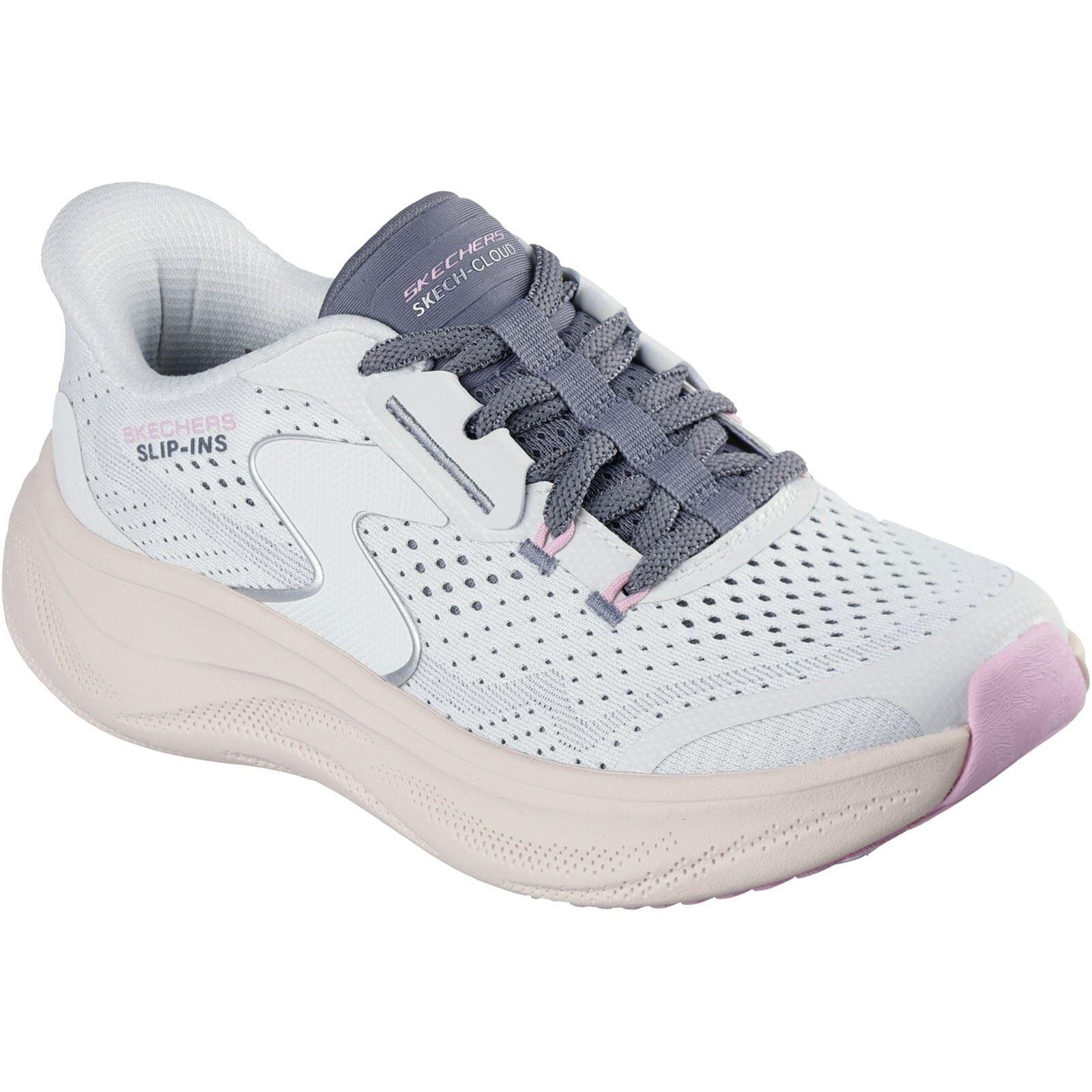 Skechers Skech Cloud Plush Horizon Polyester Women's White/Multi Trainers 1/1