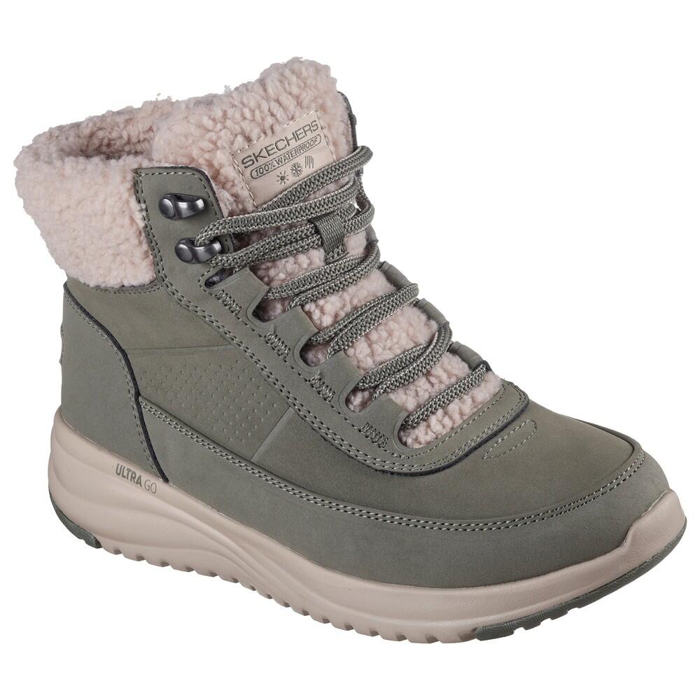 CONFORTABLE Y Calido BUTIN FEMME Skechers On-the-go Stellar Alpine KAKI 2/5