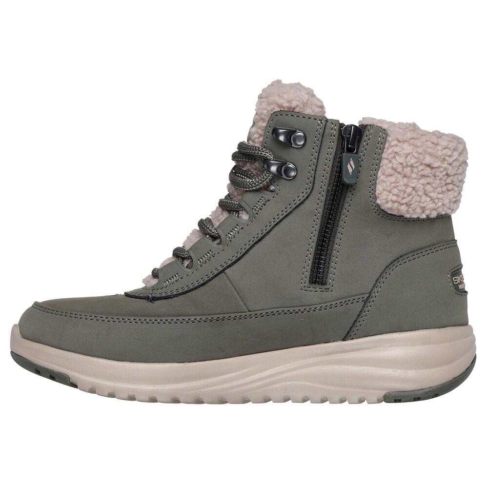 CONFORTABLE Y Calido BUTIN FEMME Skechers On-the-go Stellar Alpine KAKI 5/5