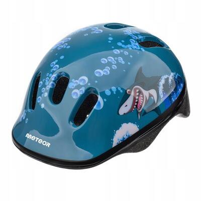 Kinder/kinder shark fietshelm (blauw)