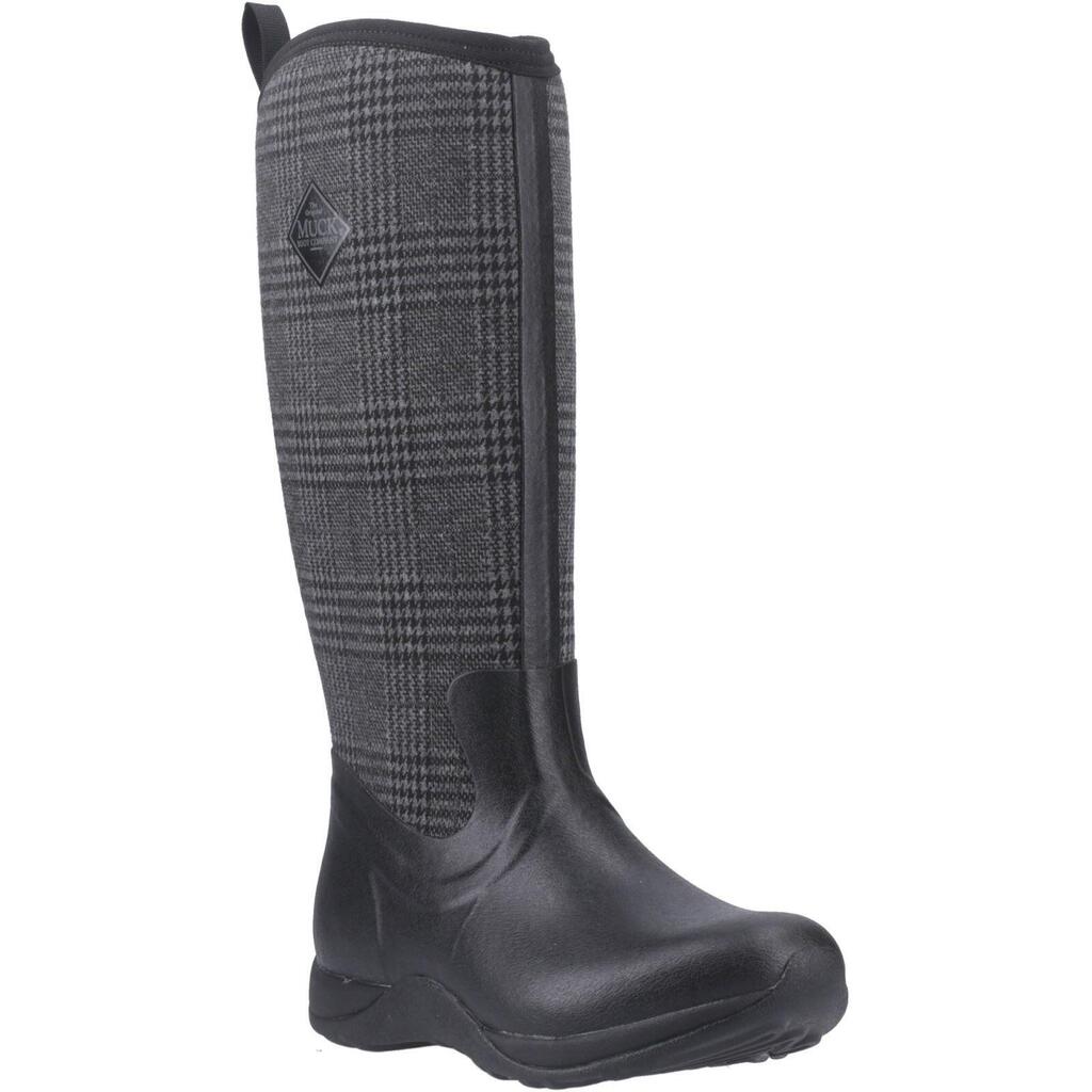 Muck Boots Arctic Adventure Rubber Women's Black/Plaid Winter Knee High Boots