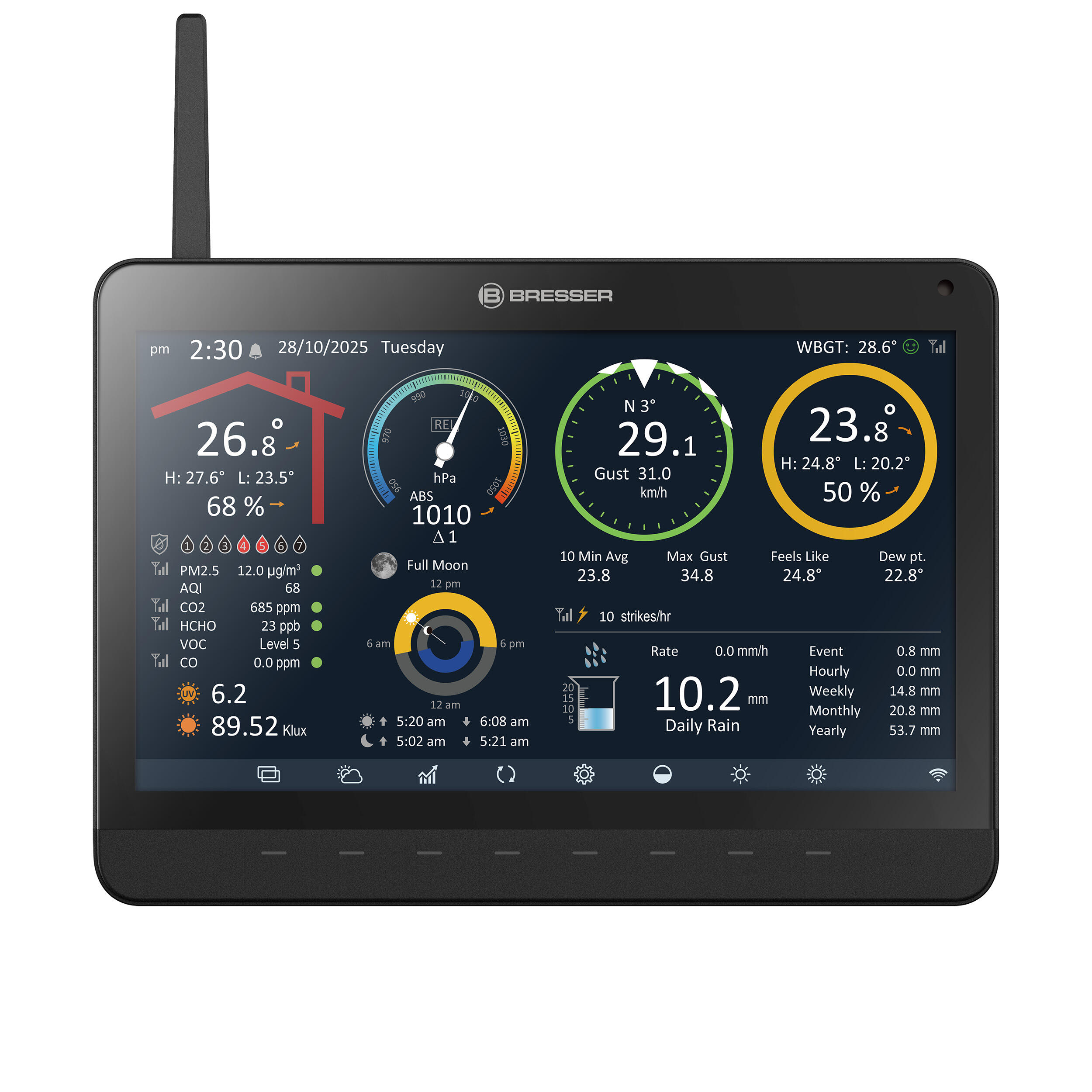 Bresser MeteoChamp Station Météo 9-en-1 WLAN avec Cadre Photo Numérique 3/7