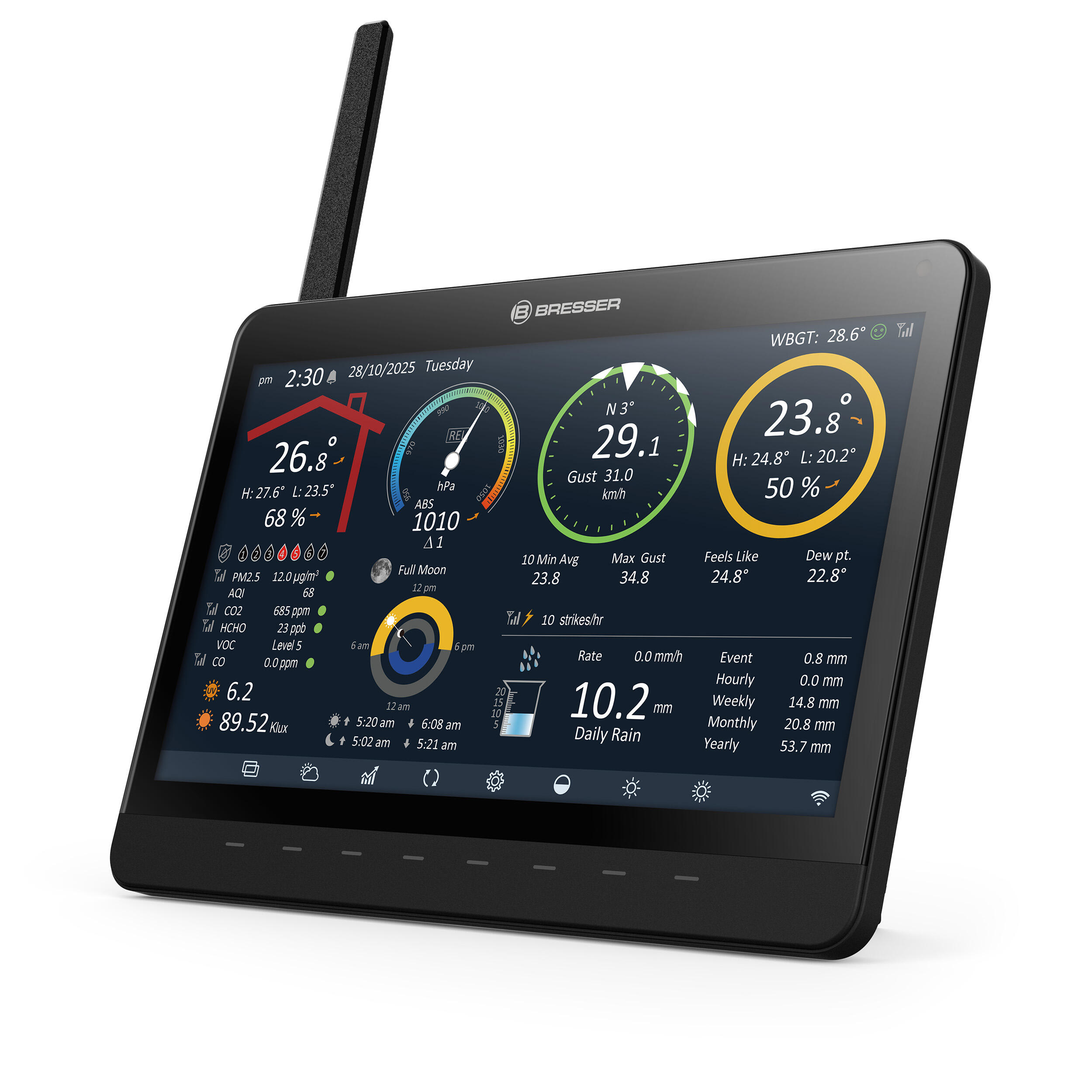 Bresser MeteoChamp Station Météo 9-en-1 WLAN avec Cadre Photo Numérique 5/7