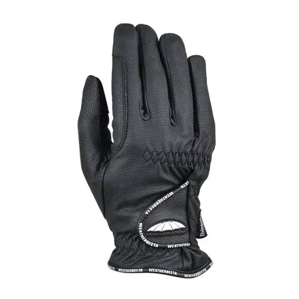 WEATHERBEETA Unisex Adult HeatTec Riding Gloves (Black)