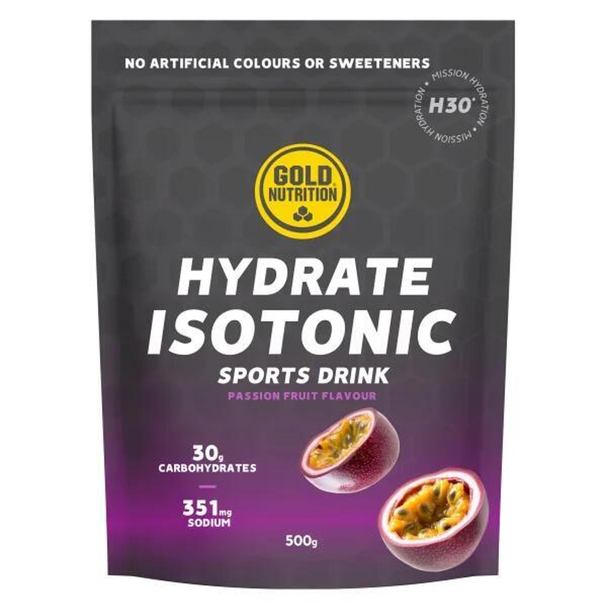 Bautura izotonica fructul pasiunii, GoldNutrition Hydrate Isotonic H30, 500g