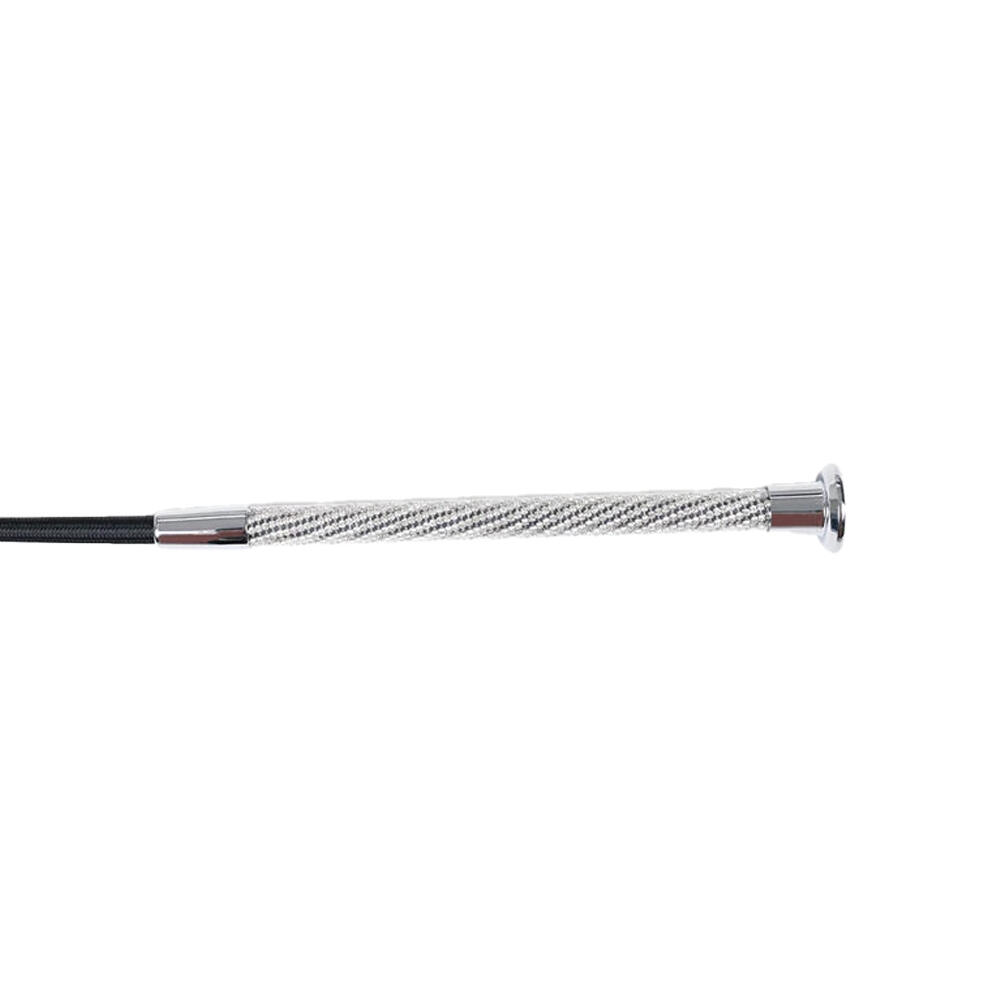 Embossed Leather Horse Riding Whip (Black) 3/3