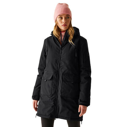 Veste Imperméable Isolante À Capuche GWYNN Femme (Marron / Beige)