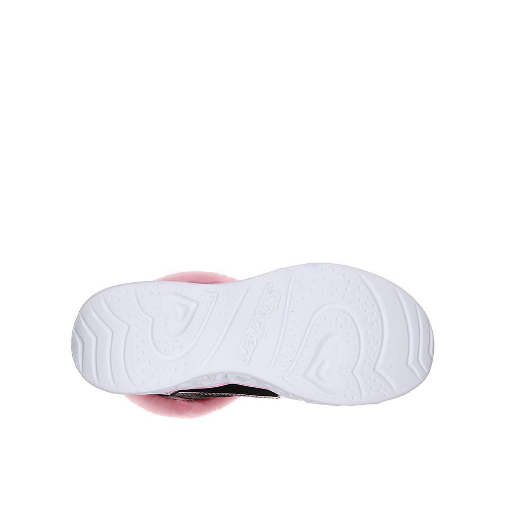 Coração da Garota Skechers Acende, Botas de Tornozelo Preto Rosa 4/4