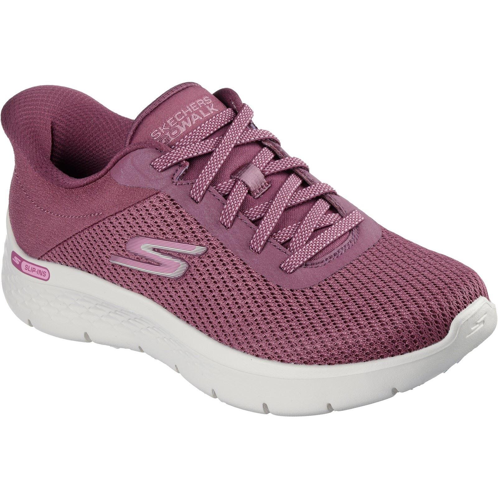 Skechers Go Walk Flex Textile Women's Burgundy Trainers 1/1
