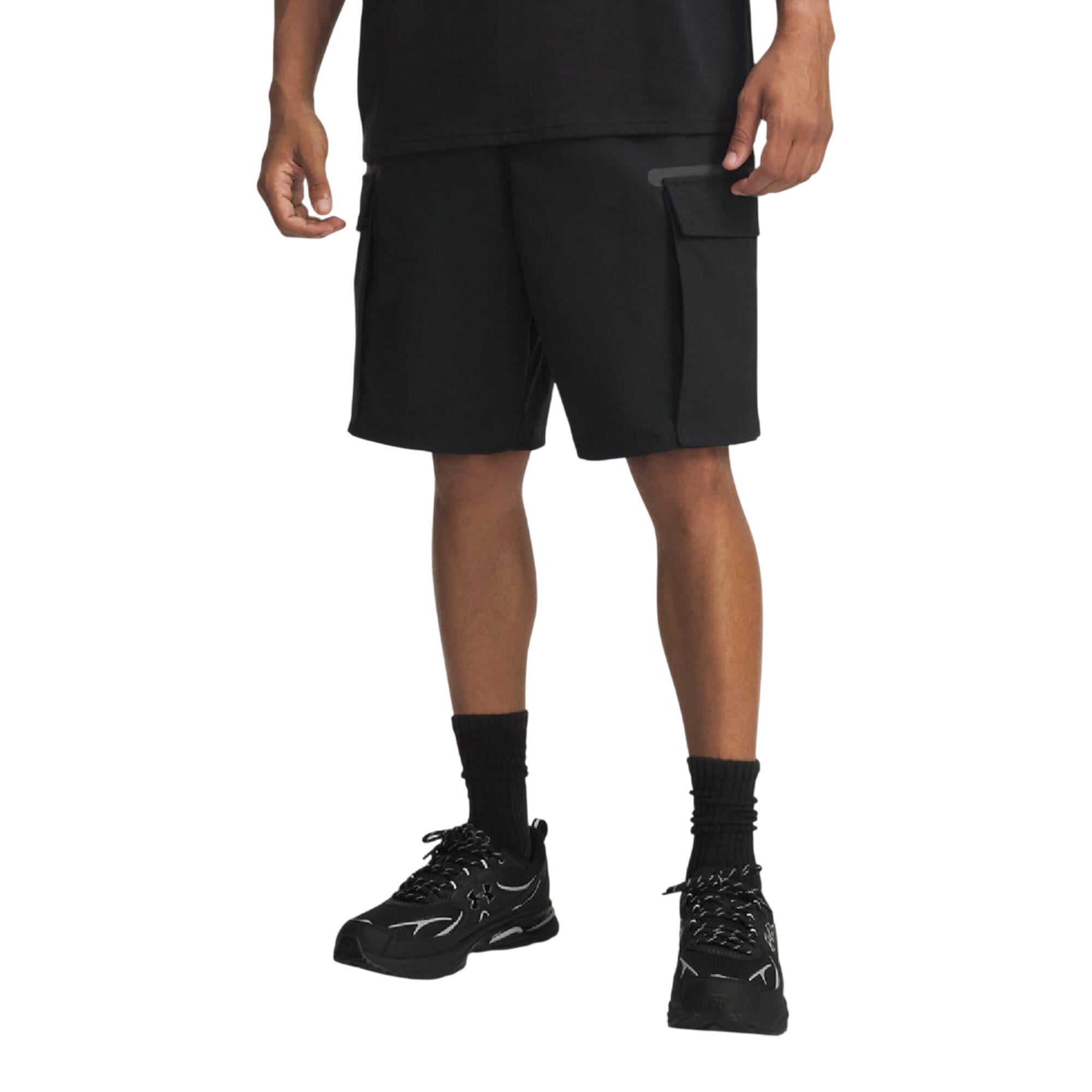 UNDER ARMOUR Mens Unstoppable Utility Shorts (Black)