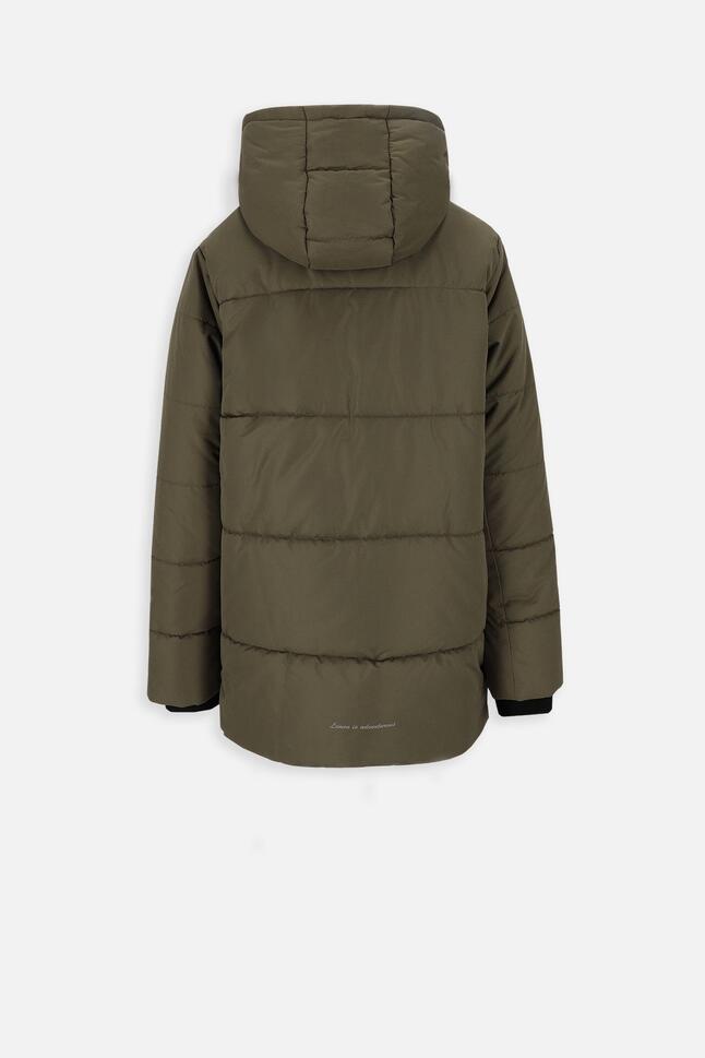 Kurtka turystyczna dziewczęca ciepła Lemon Explore ZL3 khaki