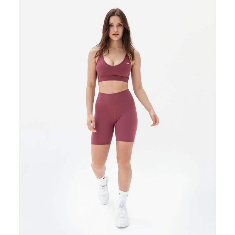 Short Cycliste Taille Haute - Plum