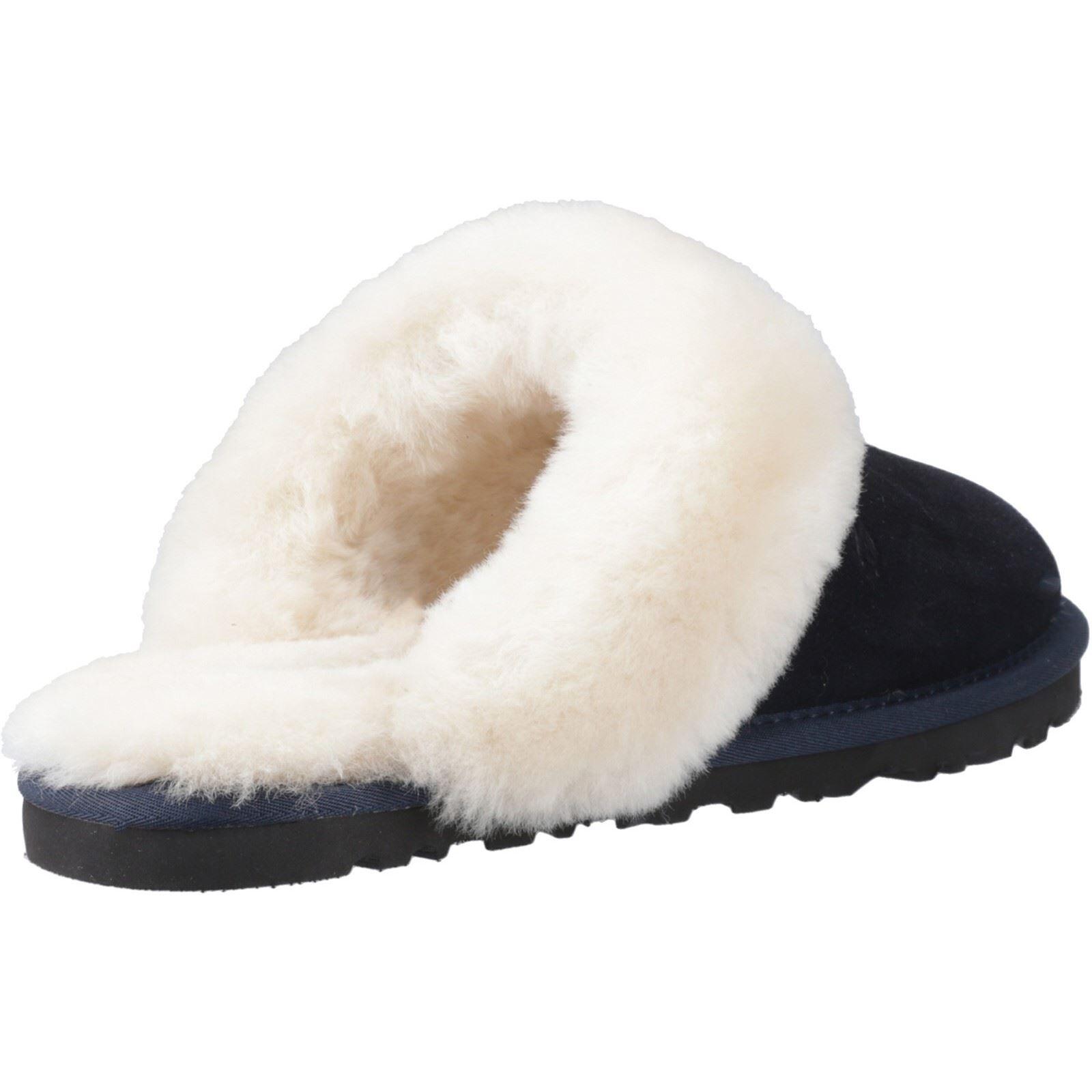Hush Puppies Samantha Suede Women's Navy Slippers HUSH PUPPIES