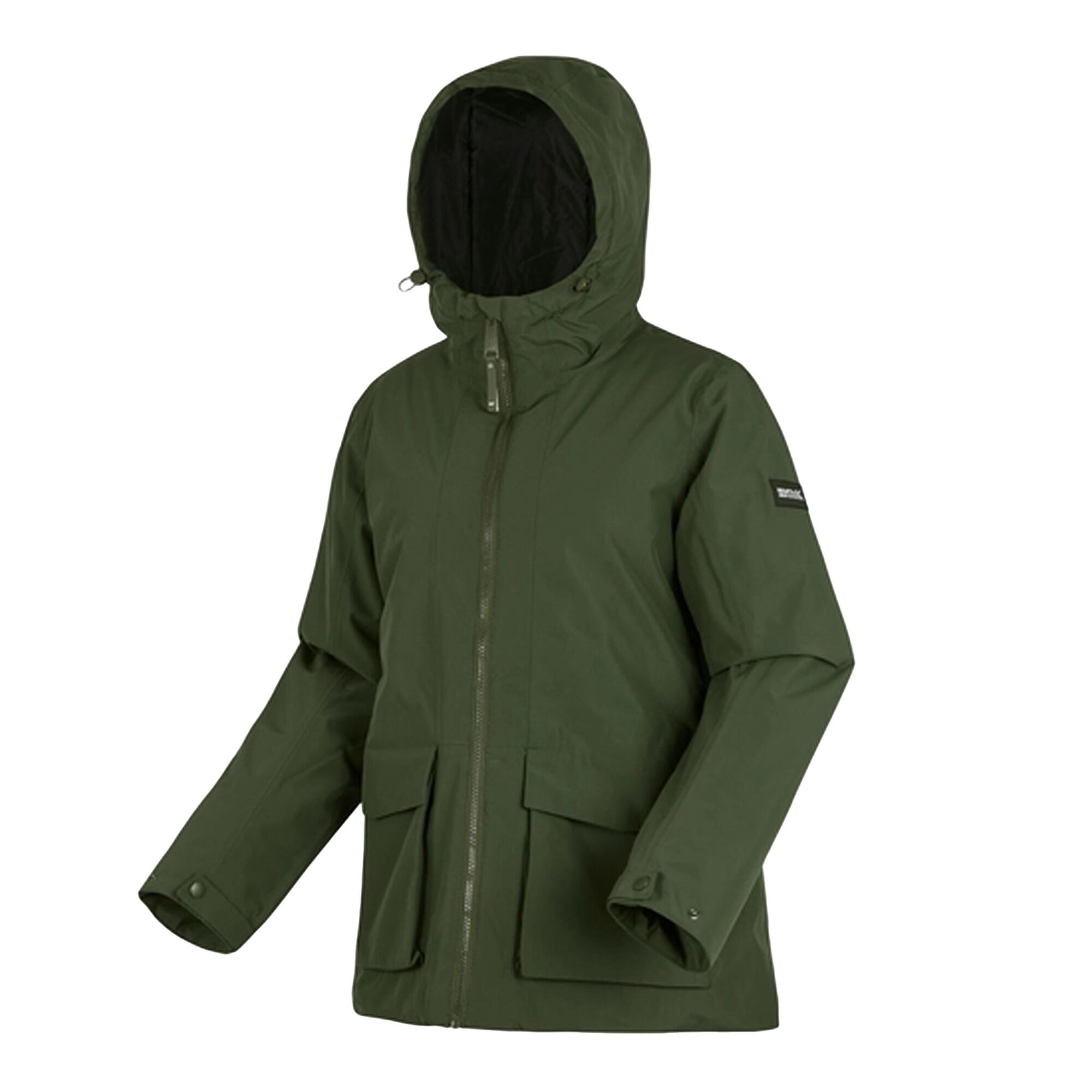 Veste Imperméable MELANE Femme (Kaki Foncé / Noir) 3/5