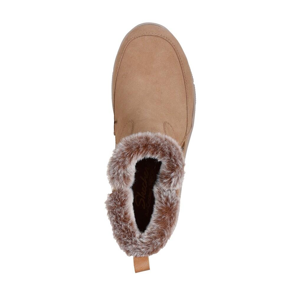 Comodo Y Calido Botin Mujer Skechers Easy Going - Cool Zip Piel Marron 5/5