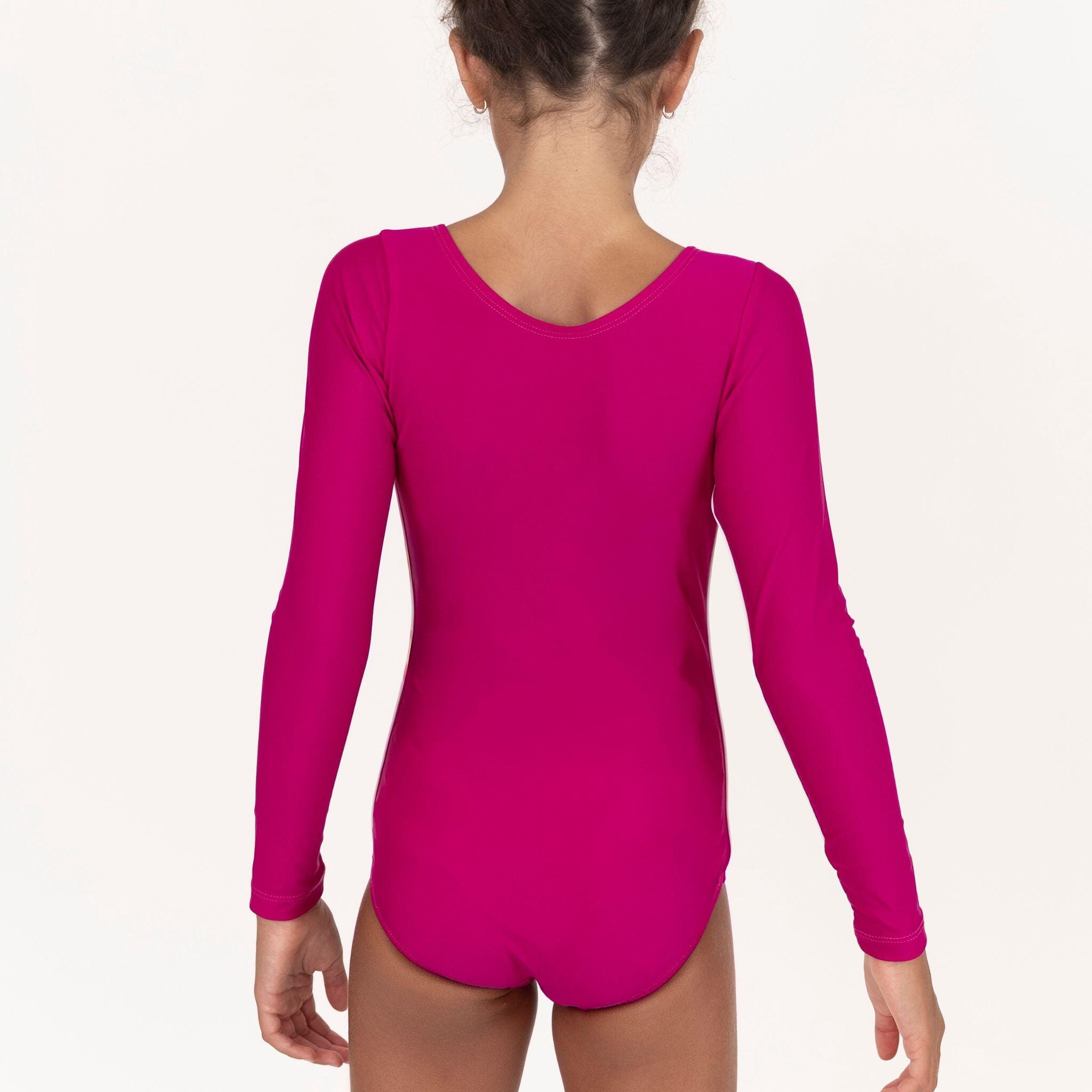 Justaucorps de Gymnastique à Manches Longues Rubis Fille 3/4