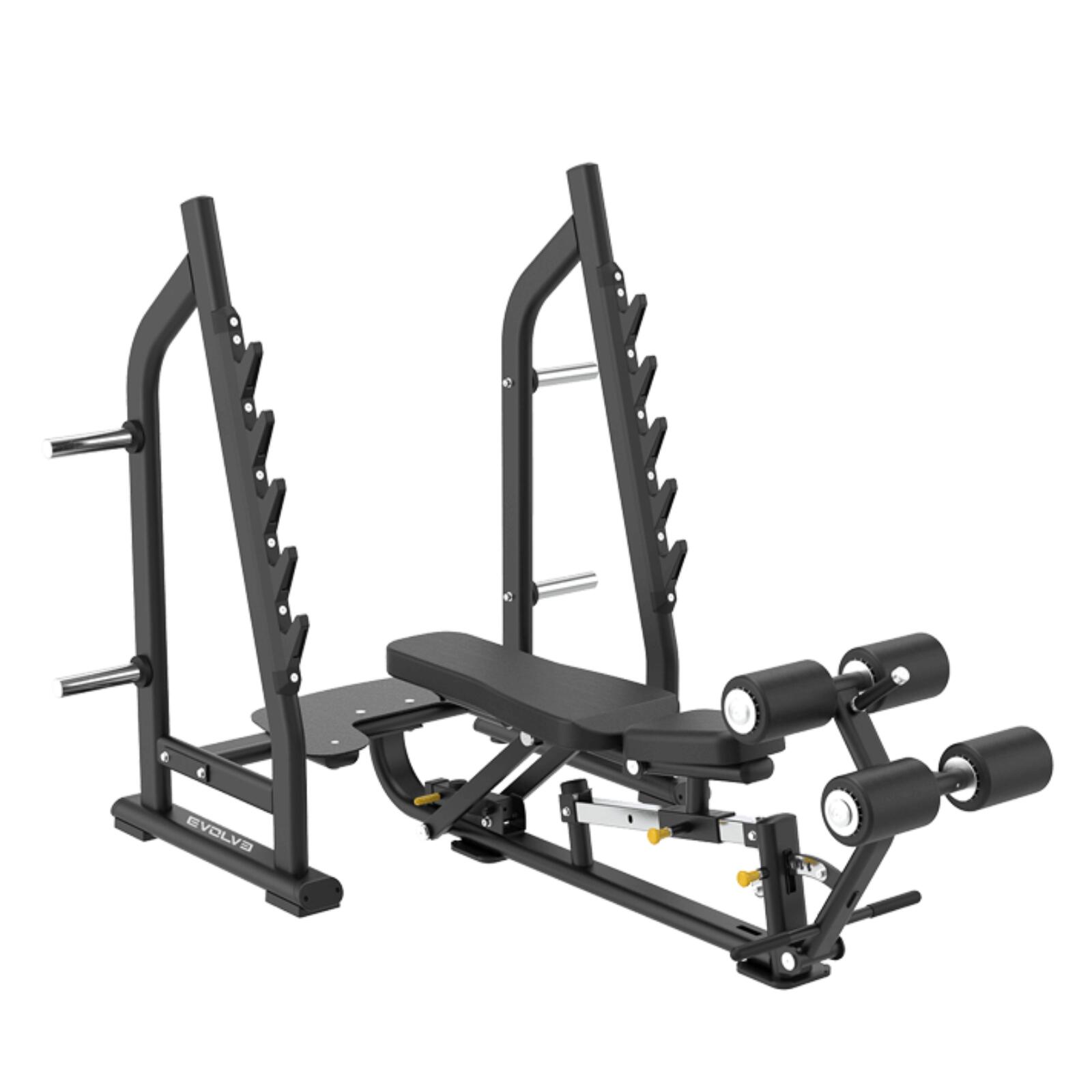 Evolve - Banc De Développé Couché Olympique Réglable - Evolve Fitness Prime Series Pr-480 - Banc De Musculation - Noir - Taille Unique - Decathlon