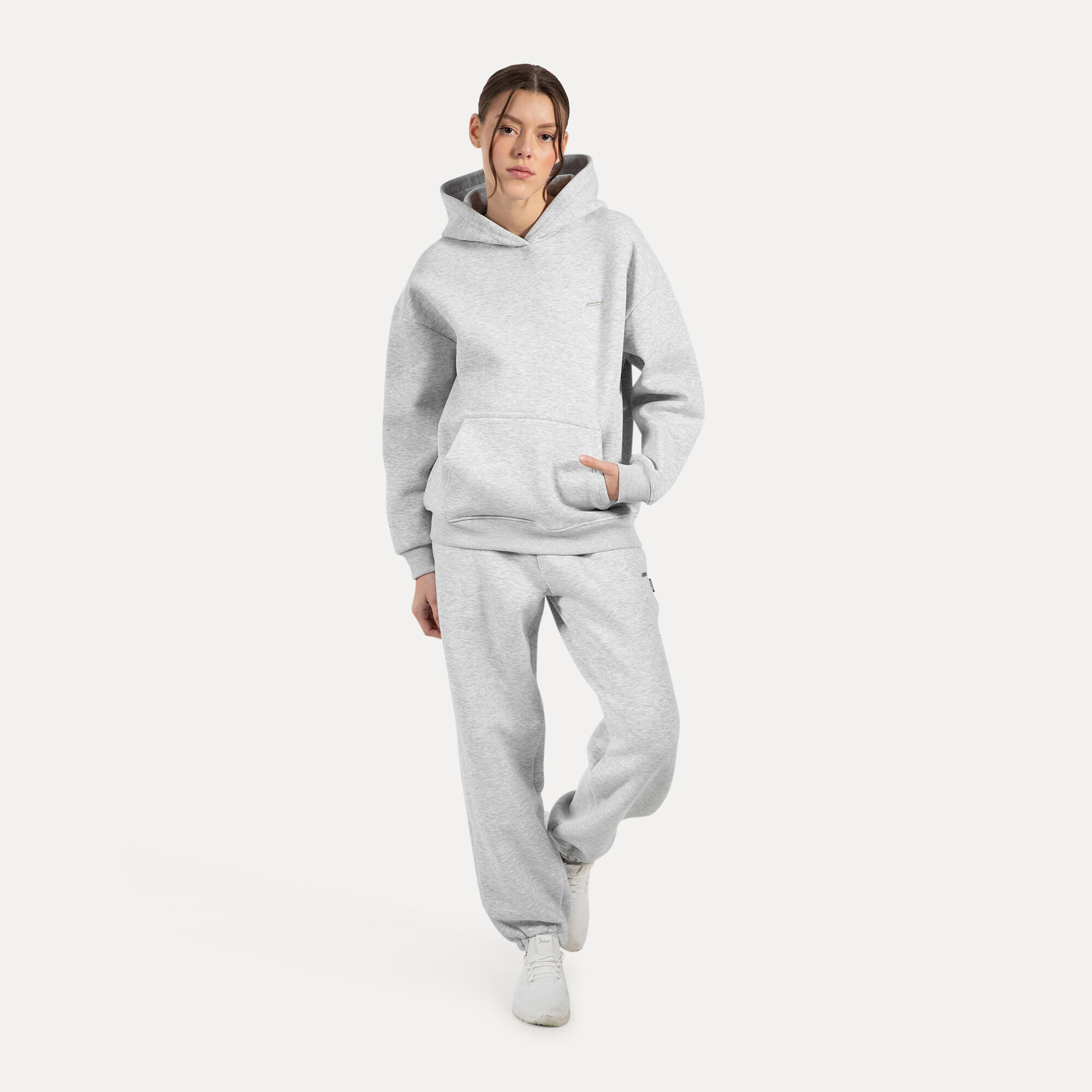 Damen Jogginghose Lyanna Grau Melange 3/5