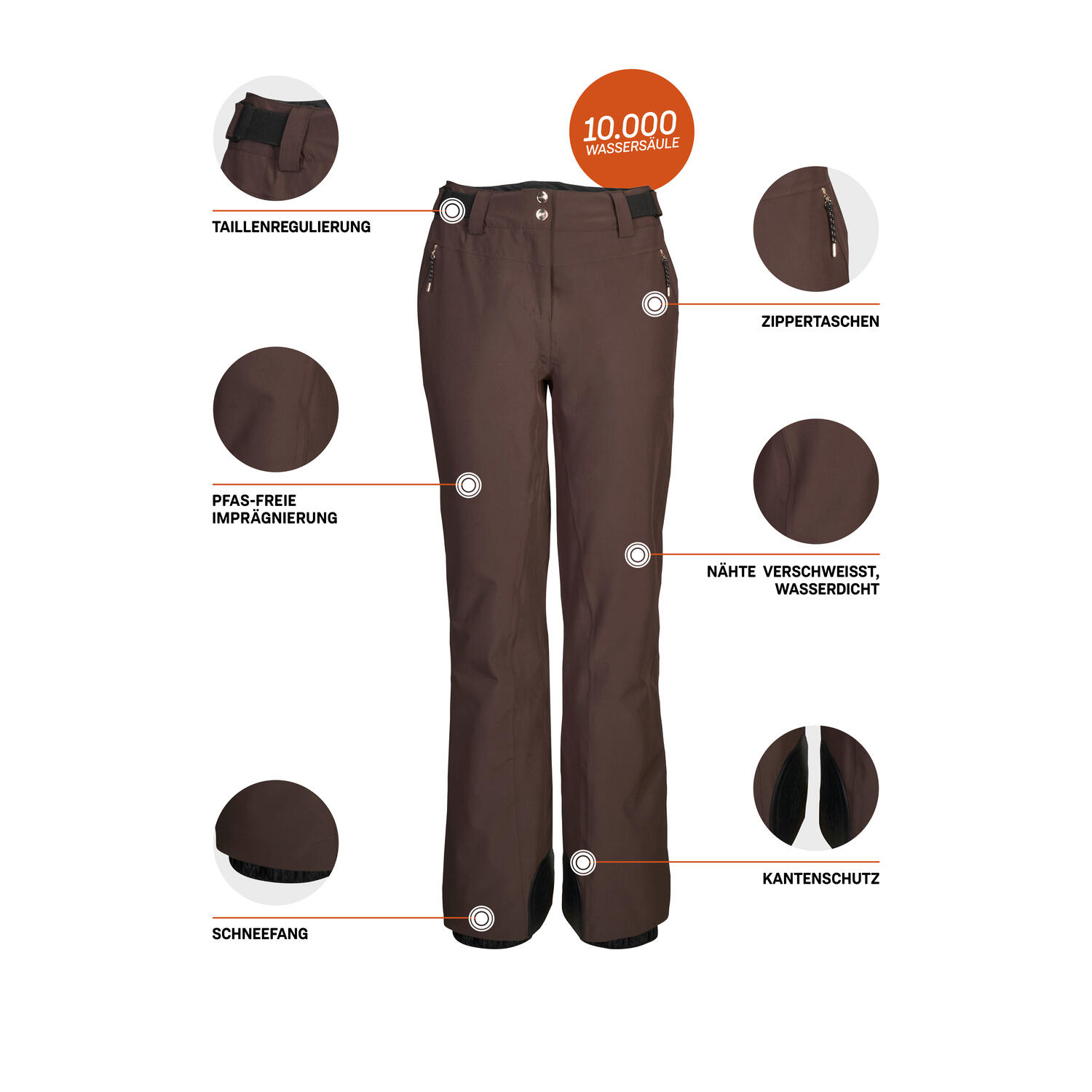 Killtec KSW 311 Skibroek Dames - Bruin 5/6