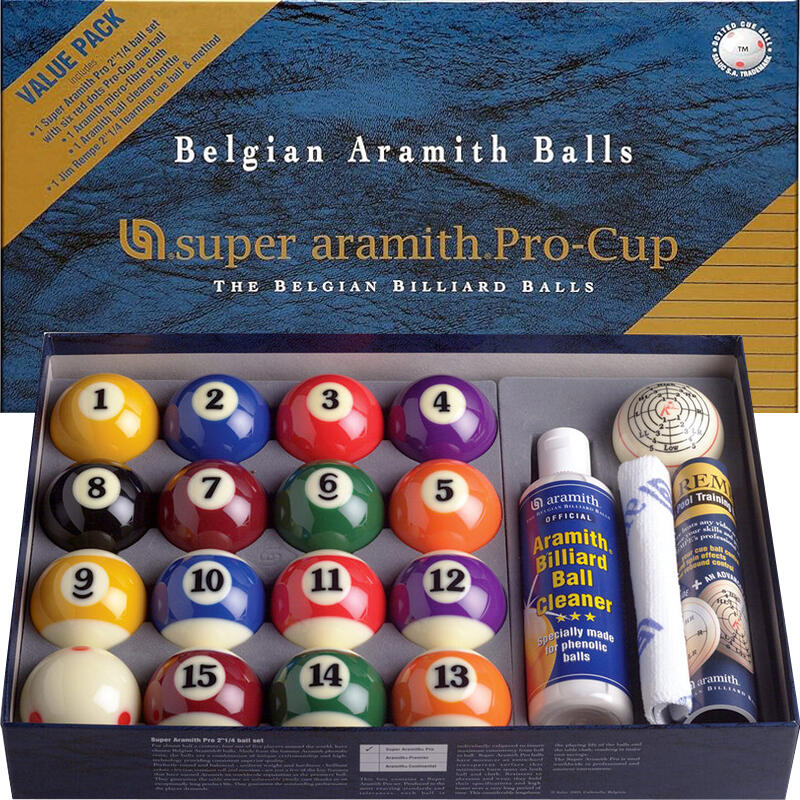 Pool Billard-Kugelsatz 57,2 Aramith Super Pro Value Pack 2/4