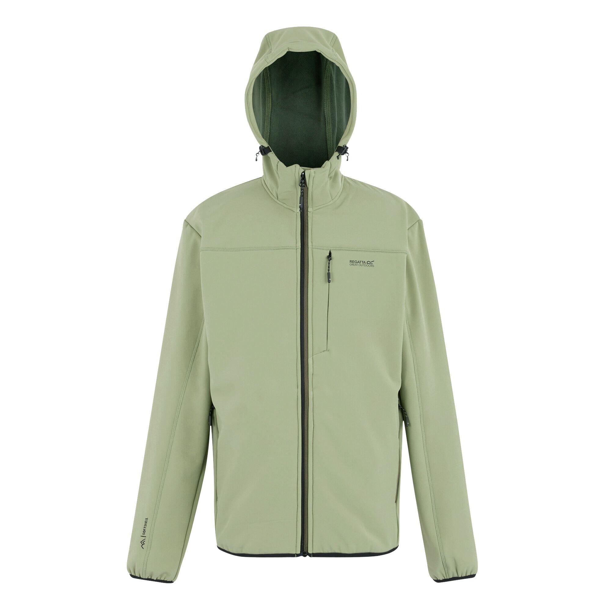 REGATTA Mens Ossek Soft Shell Jacket (Oil Green)